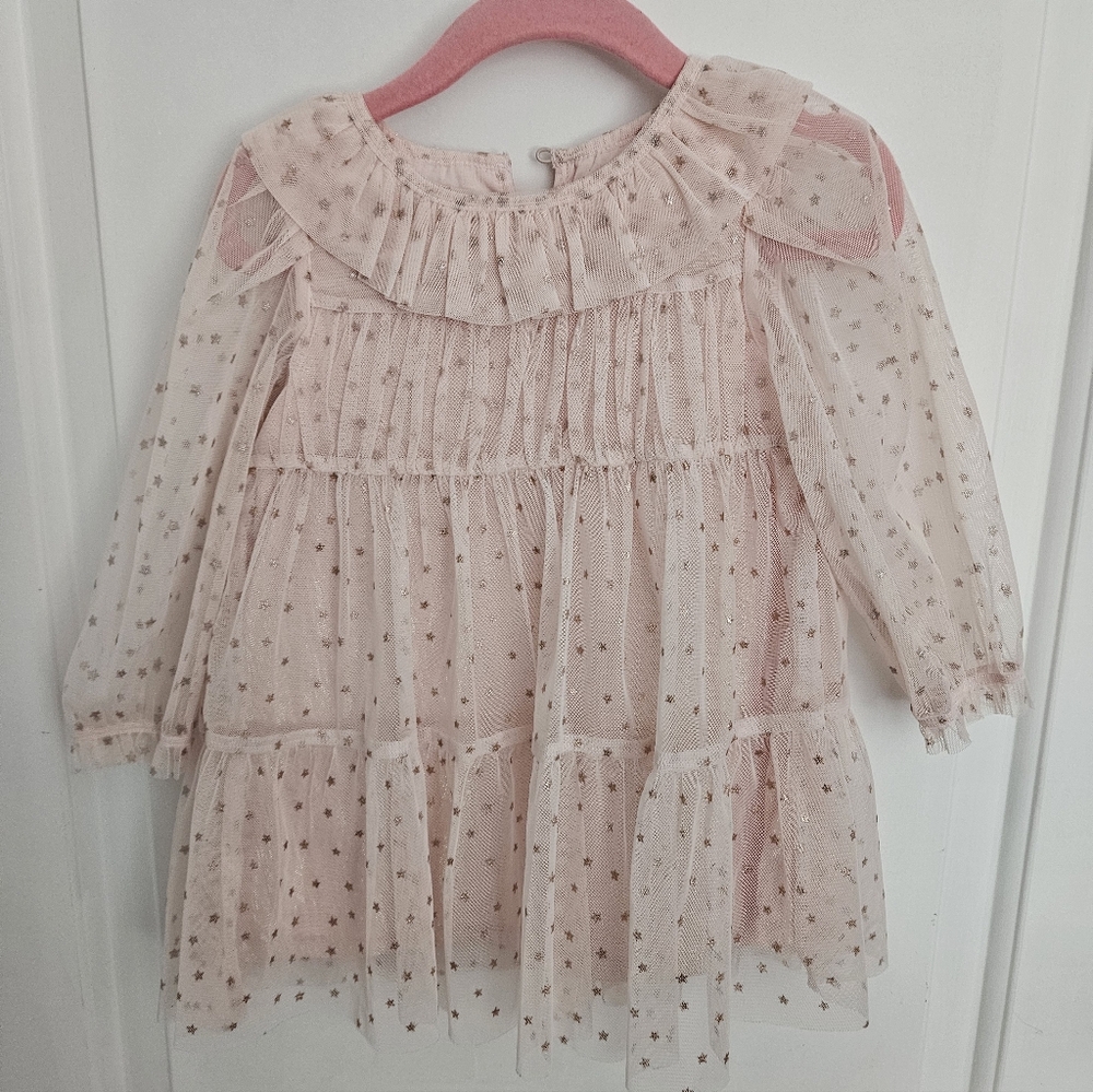 Cat & Jack Pink Starry Tulle Dress